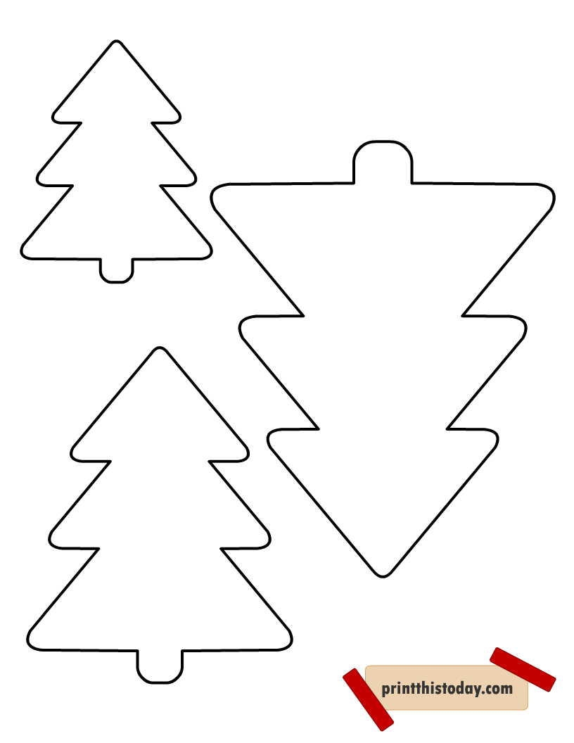 small christmas tree template free printable